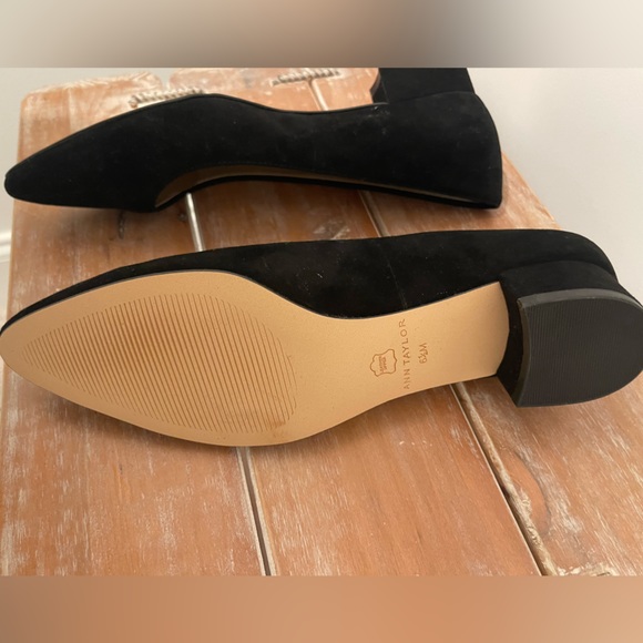 NWOT Ann Taylor Bette Black Suede Shoes 6.5 - Picture 6 of 6